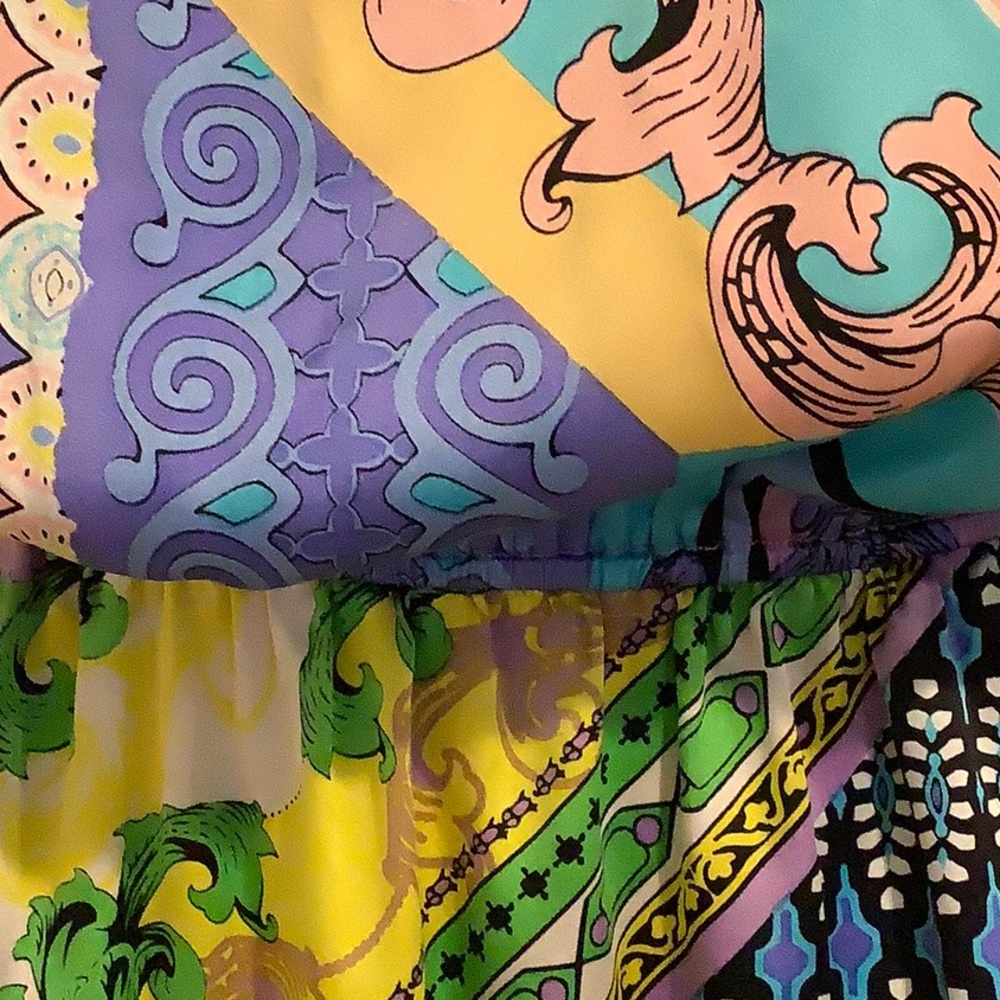 HALE BOB ANTHROPOLOGIE Silk Multicolor Boho Maximalist Luxe Vacation Dress XS - Picture 6 of 14